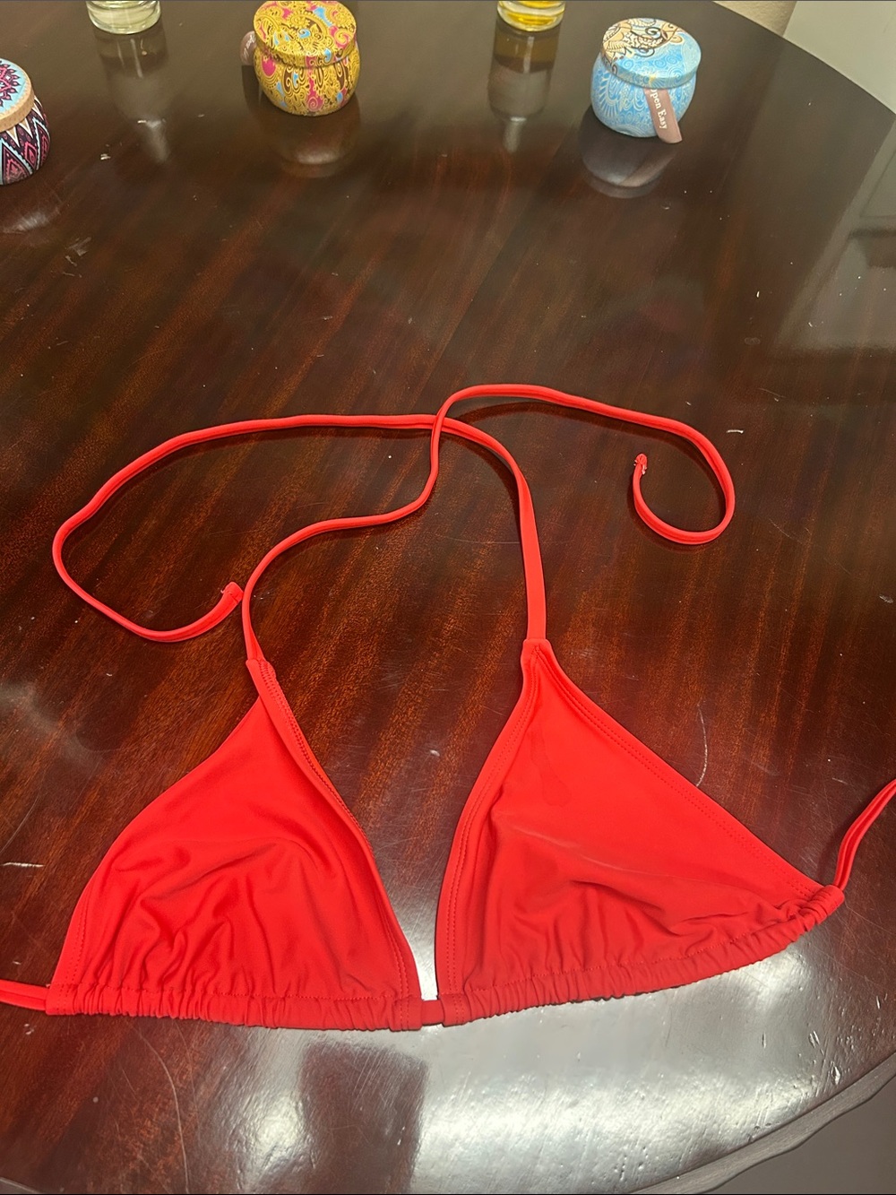 wild fable Red Triangle String Bikini Top - Vibrant Red